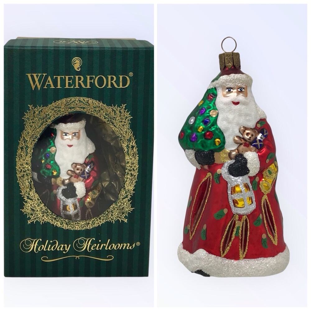 Waterford Santa Ornament Glass Santa Series Collection Hand Made 1999